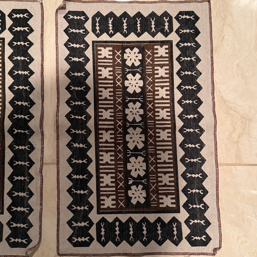 NWOT Four Vintage Polynesian Textured Cotten Place Mats - Picture 2 of 4
